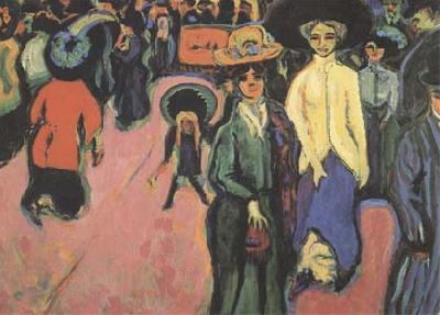 Ernst Ludwig Kirchner The Street (mk09) oil painting picture